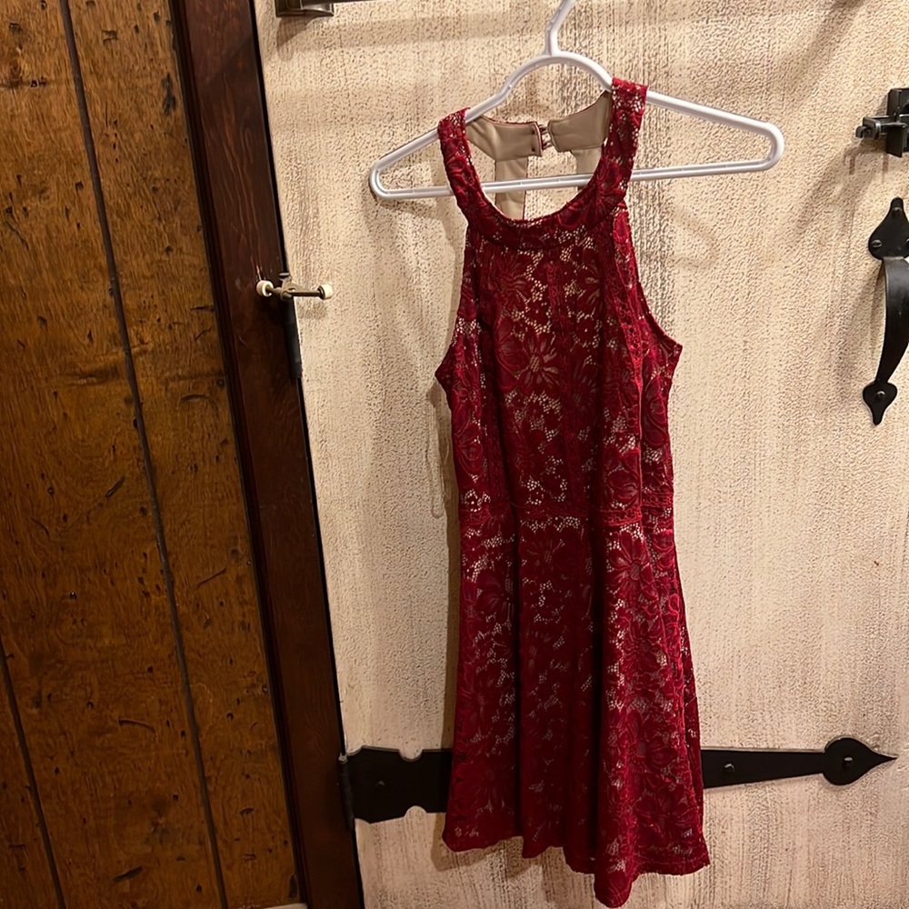 Crystal Doll Red Lace Dress